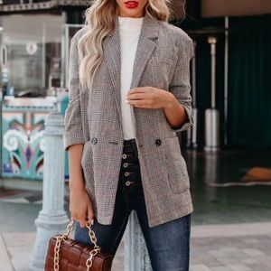 New Vici Plaid Blazer